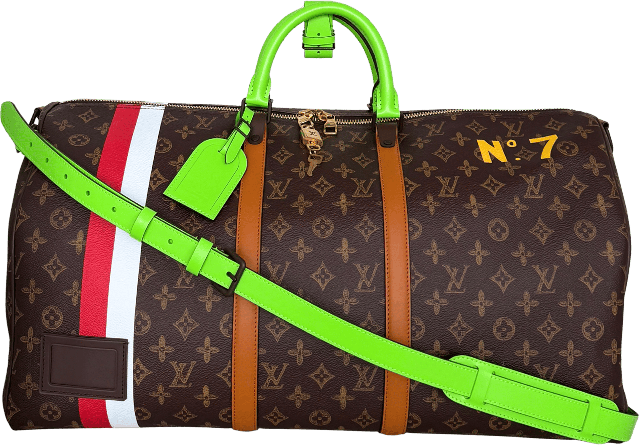 Louis Vuitton Louis Vuitton Keepall Bandoulière 55 Virgil Abloh No. 7 Fullset / ungetragen Bruin