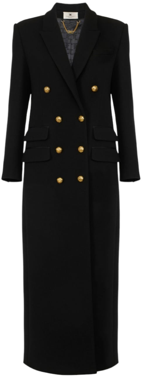 Elisabetta Franchi Coats Black Zwart