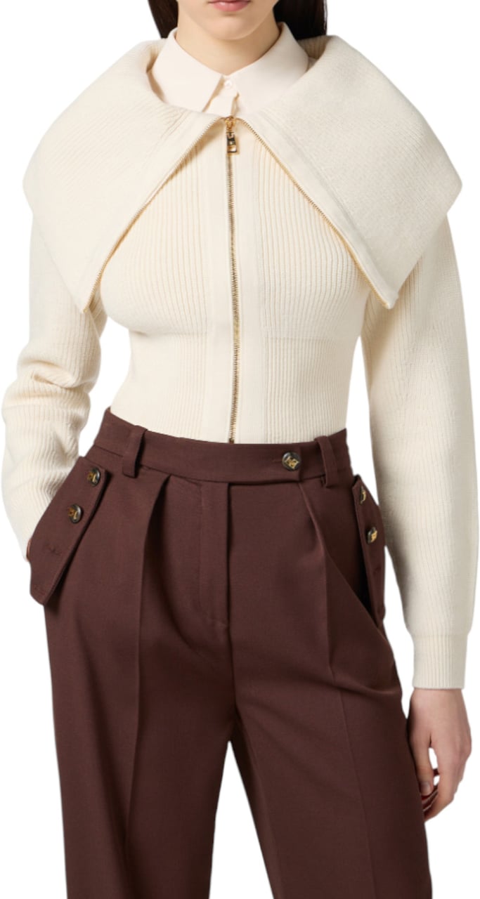 Elisabetta Franchi Sweaters Milk Wit