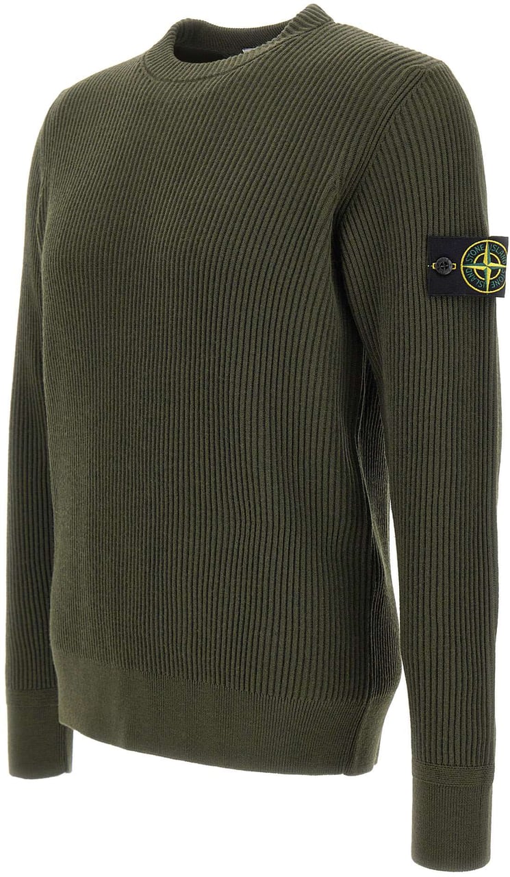 Stone Island Heren Logo Patch Knitted Groen Groen
