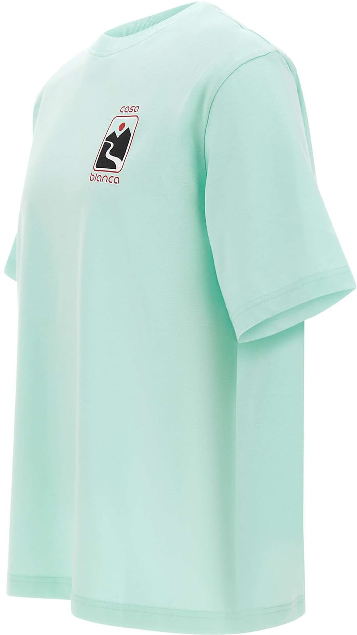 Casablanca Heren Sunset Valley T-Shirt Groen Groen