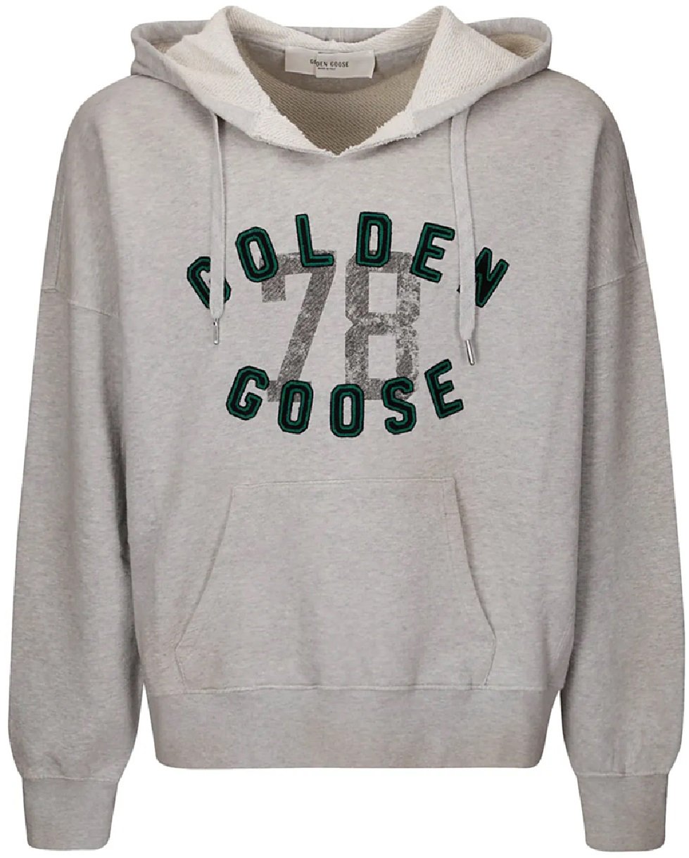 Golden Goose Hoodie with logo lettering 'Morman' Grijs