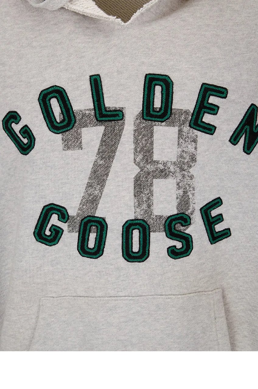 Golden Goose Hoodie with logo lettering 'Morman' Grijs