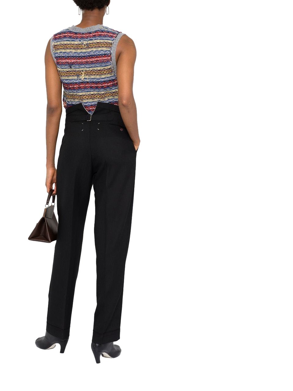 Maison Margiela PANELLED TAILORED PANTS BLACK Zwart