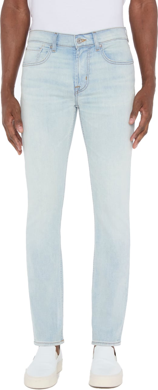 7 For All Mankind Slimmy Tap Lux Per Mezzo Light Blue Blauw
