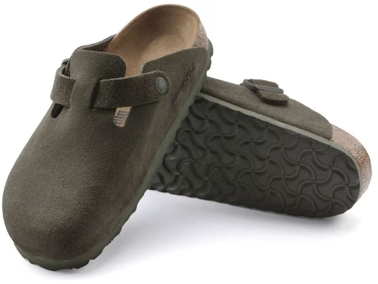 Birkenstock Birkenstock Boston Slippers Groen 1024714 Groen