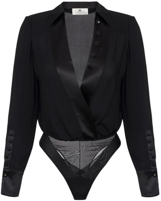 Elisabetta Franchi Top Black Zwart