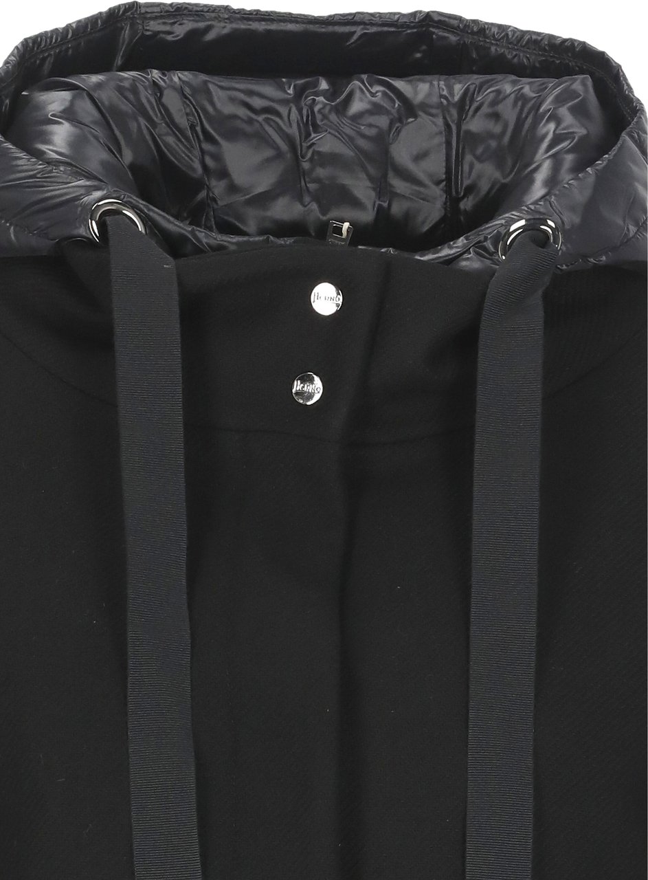 Herno Down jacket with virgin wool blend Zwart