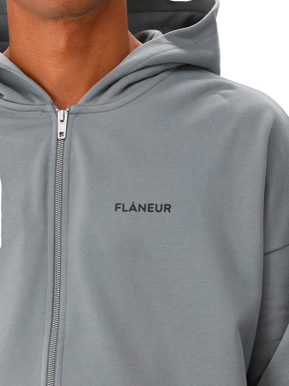FLÂNEUR Flâneur Vest Groen Logo Zip-Up Hoodie Groen