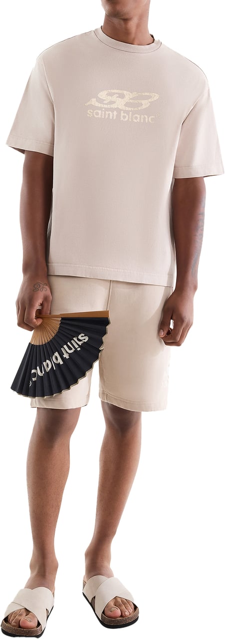 Saint Blanc Oblique T-Shirt Gray Moon Beige