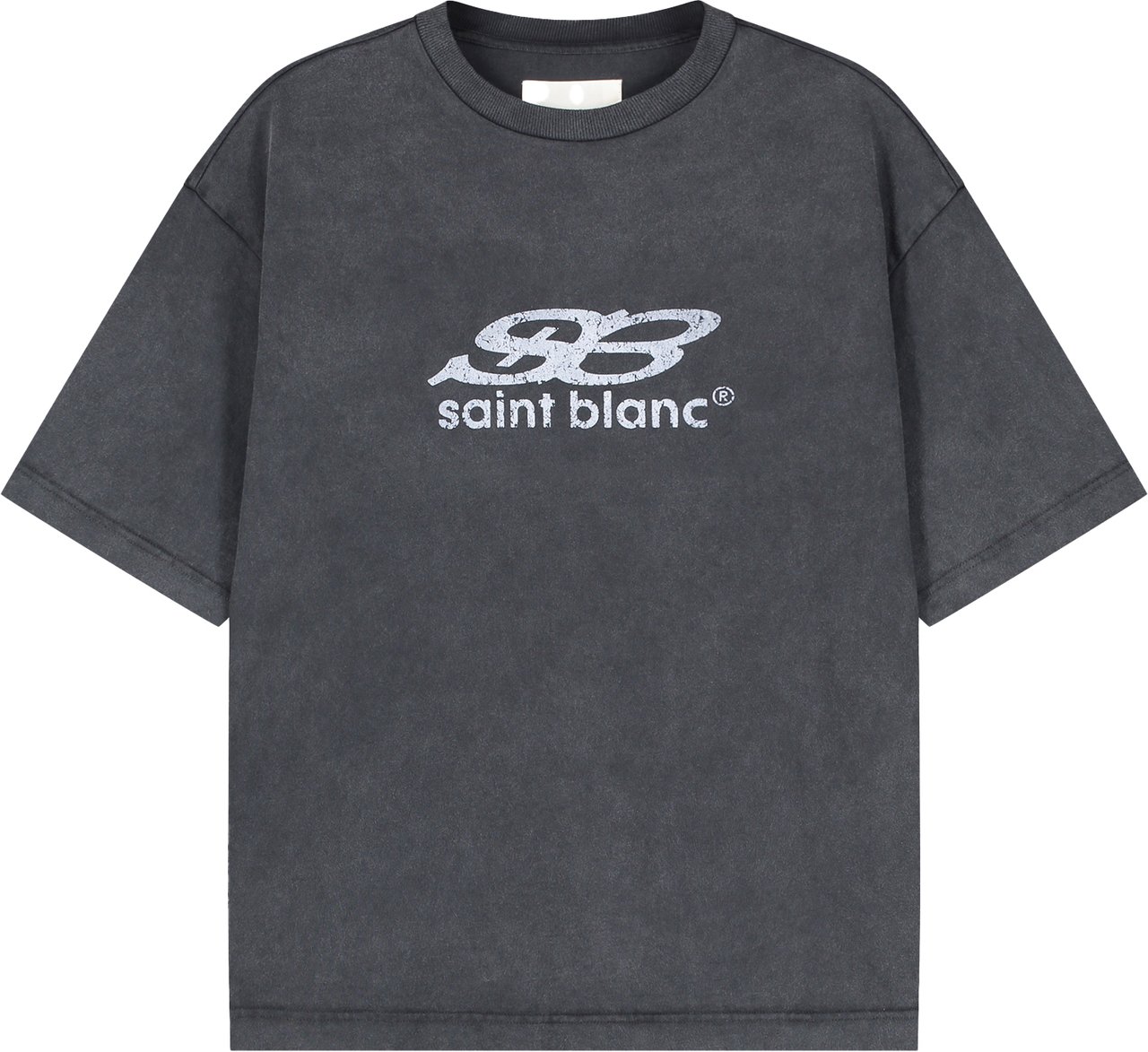 Saint Blanc Oblique T-Shirt Blue Graphite Grijs