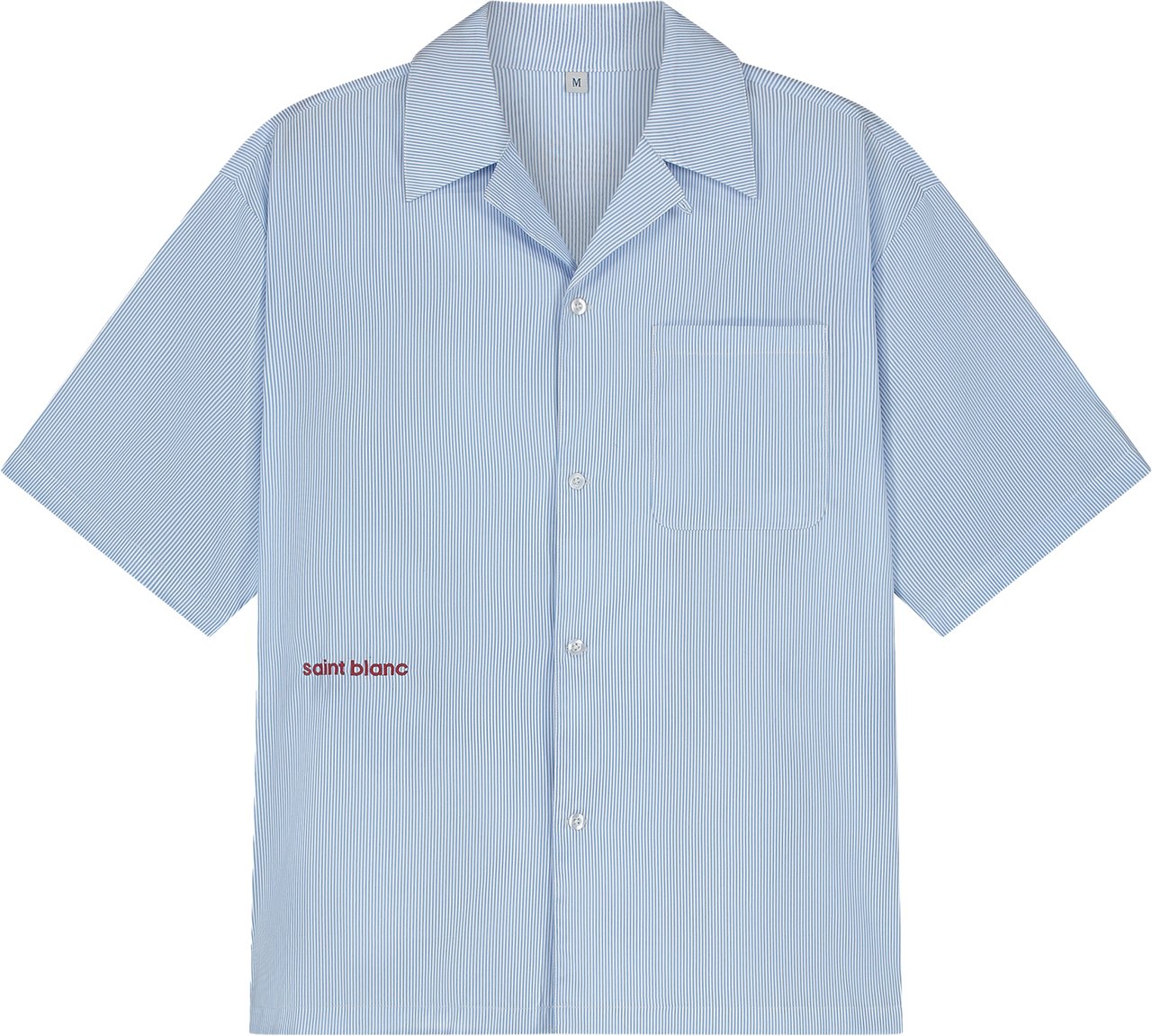 Saint Blanc Dual Logo Resort Shirt Baby Blue Blauw