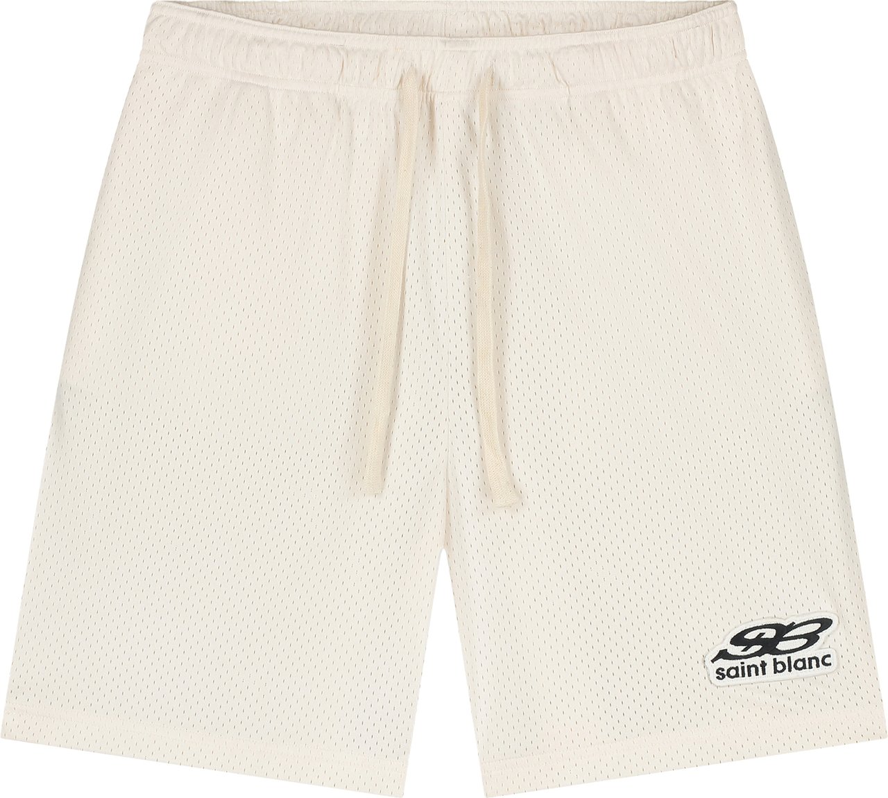 Saint Blanc Oblique Logo Mesh Short Off White Beige