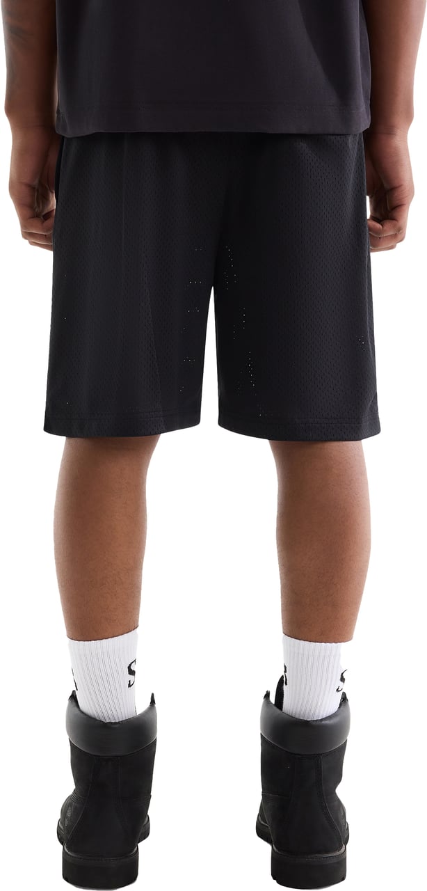 Saint Blanc Oblique Logo Mesh Short Black Zwart
