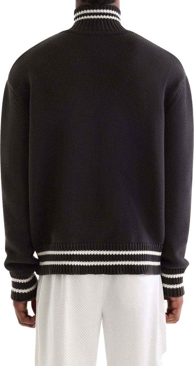 Saint Blanc Oblique Logo Full Zip Knit Gray Grijs