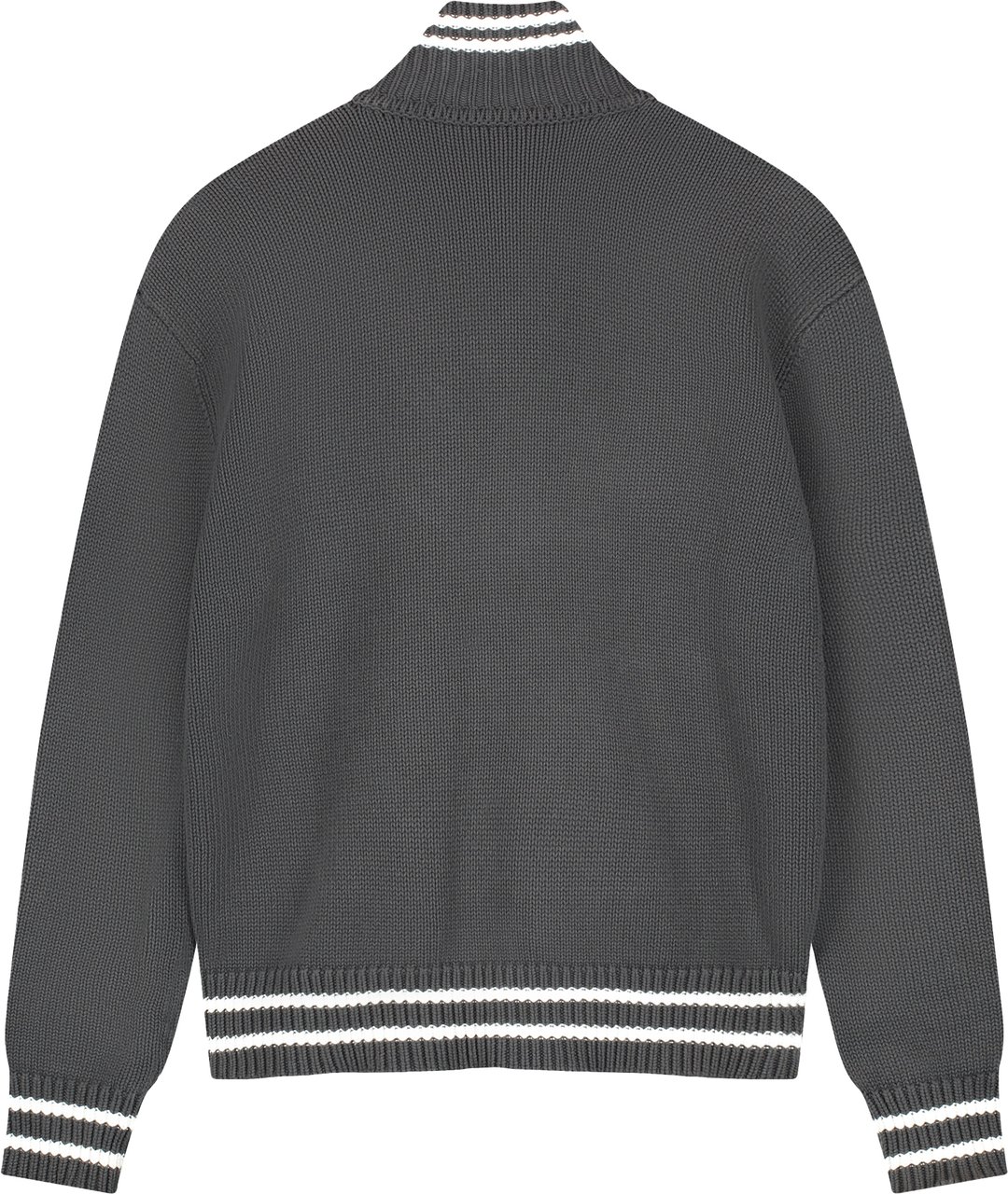 Saint Blanc Oblique Logo Full Zip Knit Gray Grijs