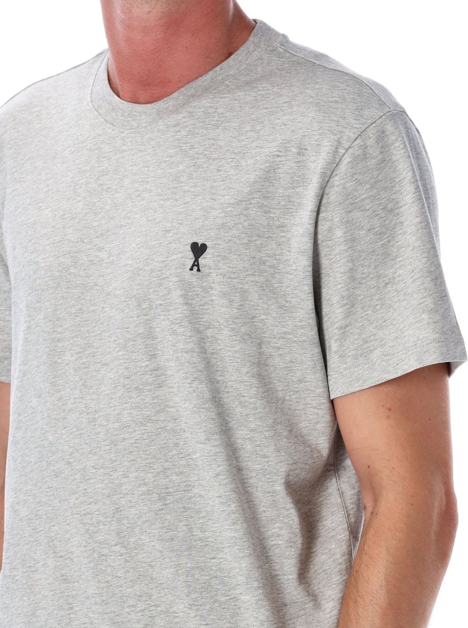 AMI Paris T-Shirts And Polos Light Grey Grijs