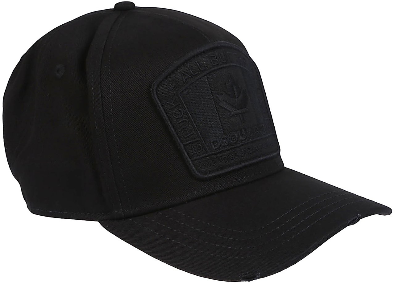 Dsquared2 Canadian Flag Patch Baseball Cap Black Zwart