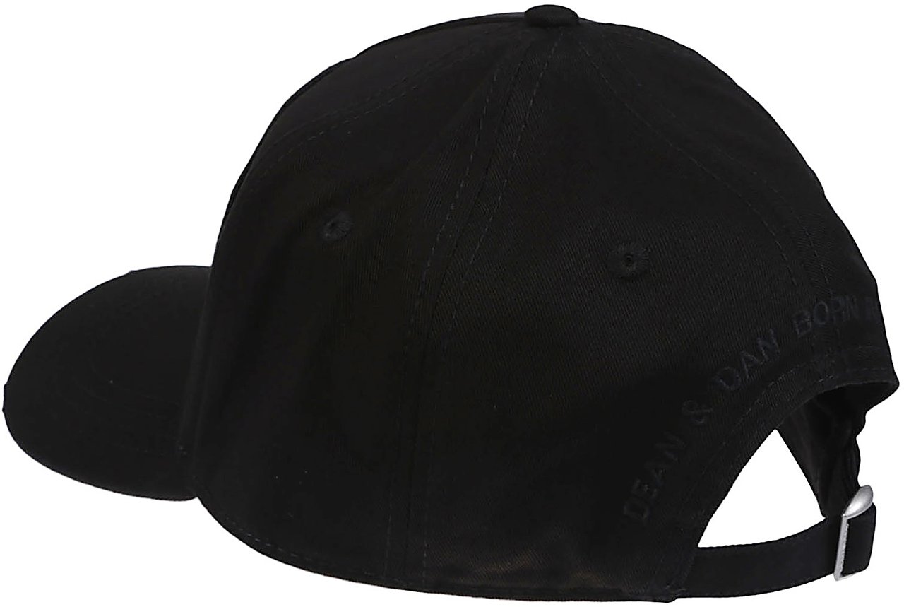 Dsquared2 Canadian Flag Patch Baseball Cap Black Zwart