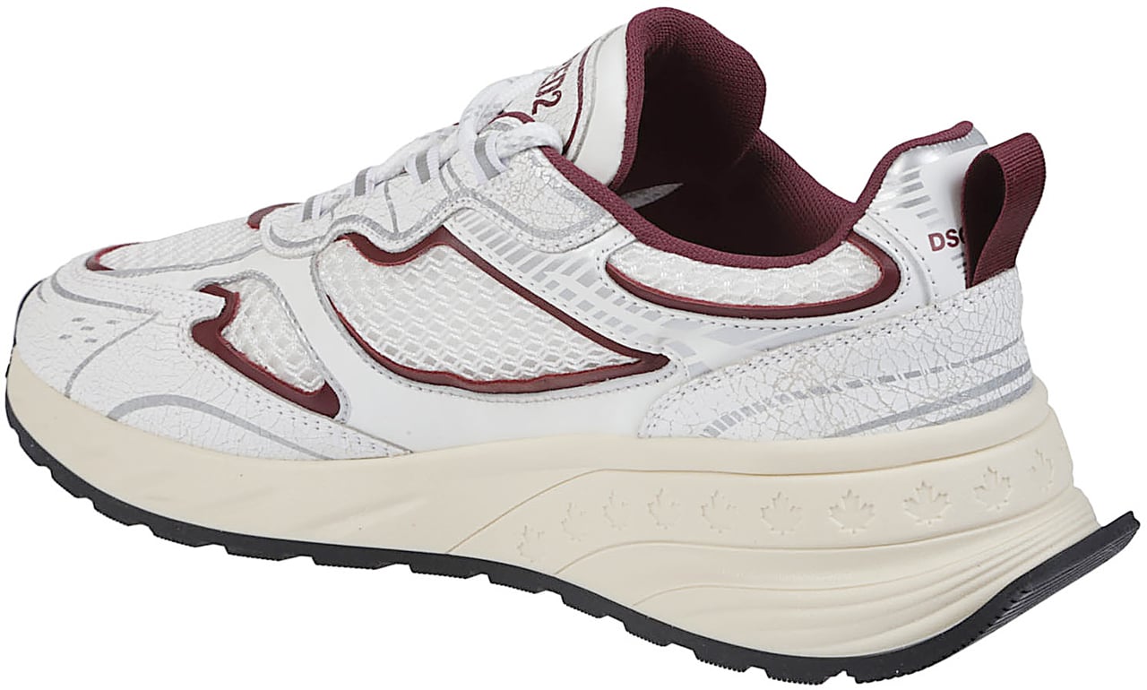 Dsquared2 Sprinter Lace-up Low Top Sneakers White Wit
