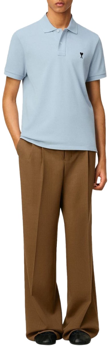 AMI Paris T-Shirts And Polos Clear Blue Blauw