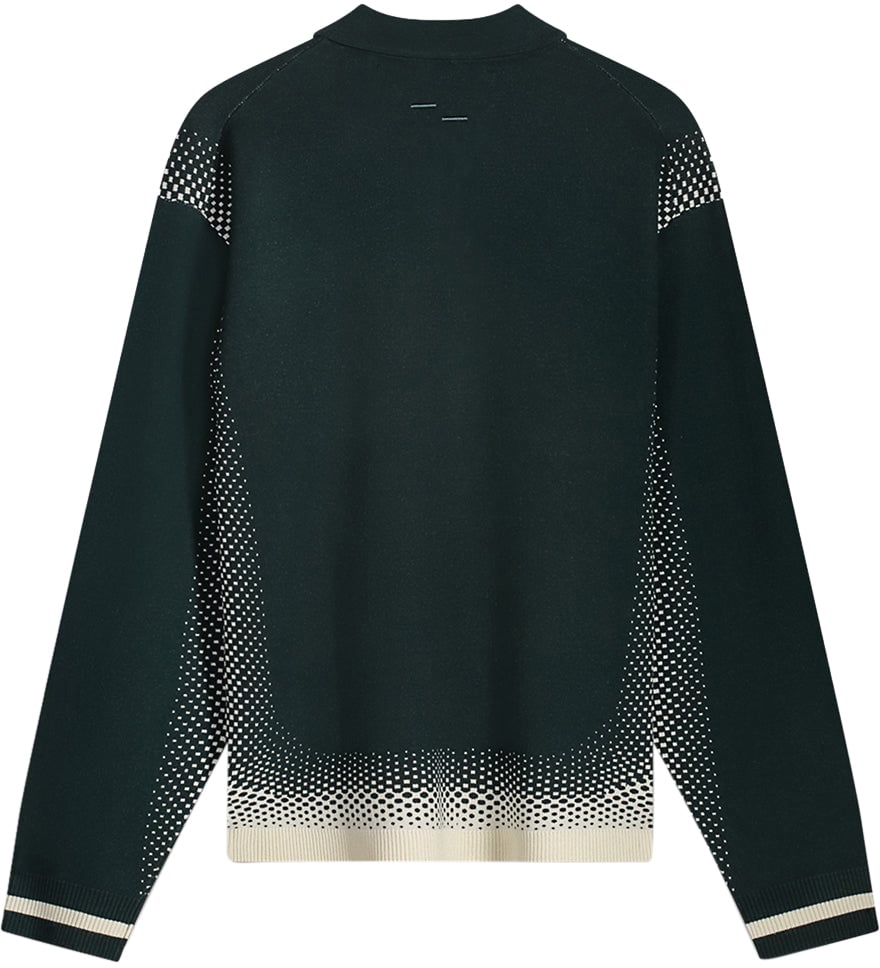Filling Pieces Knit Shirt Rugby Pine Groen