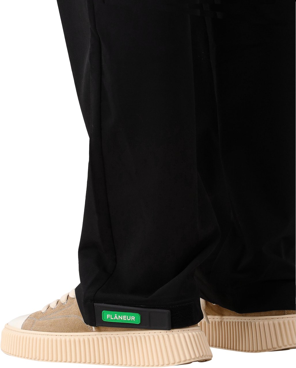 FLÂNEUR Flâneur Broek Zwart Badge Formal Tech Pants Zwart