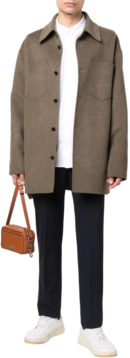 A.P.C. chemise a boutonniere devant Beige