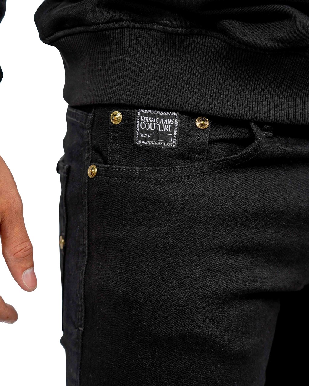 Versace Jeans Couture Slim Milano 5-Pocket Broek Zwart