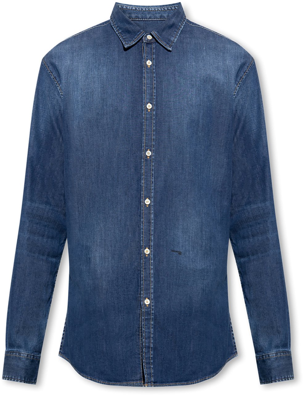Dsquared2 Dan Relaxed Chambray Denim Shirt Blauw