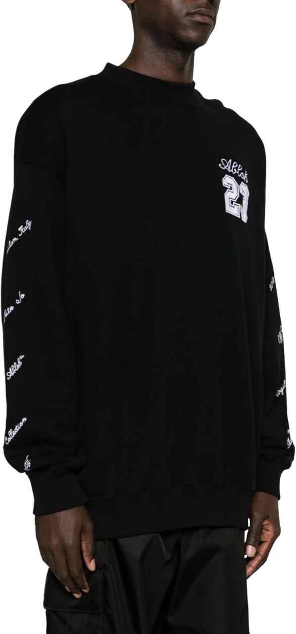 OFF-WHITE Abloh 23 Logo Skate Sweatshirt Zwart