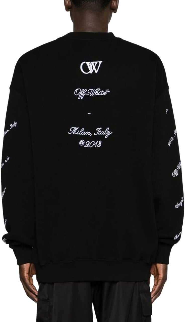 OFF-WHITE Abloh 23 Logo Skate Sweatshirt Zwart
