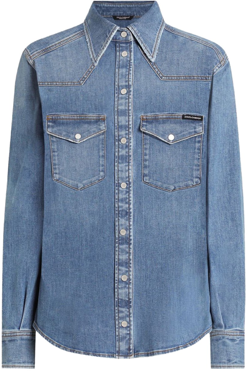 Dolce & Gabbana Shirts Clear Blue Blauw