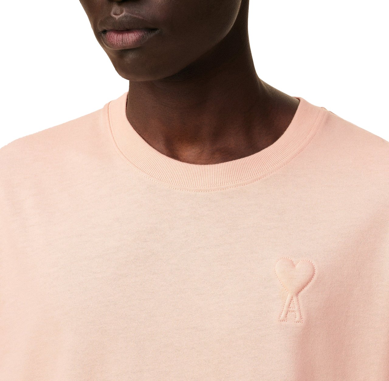 AMI Paris t shirt en coton a logo ami de coeur Roze
