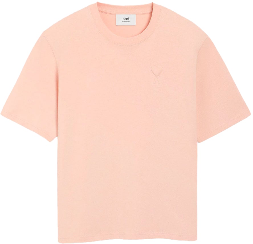 AMI Paris t shirt en coton a logo ami de coeur Roze