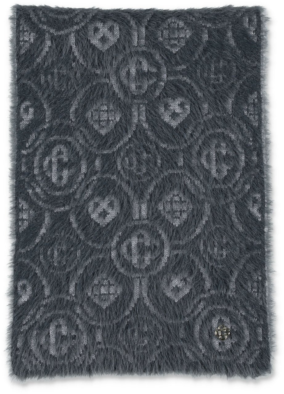 Casablanca Fluffy Monogram Scarf Grigio Grijs