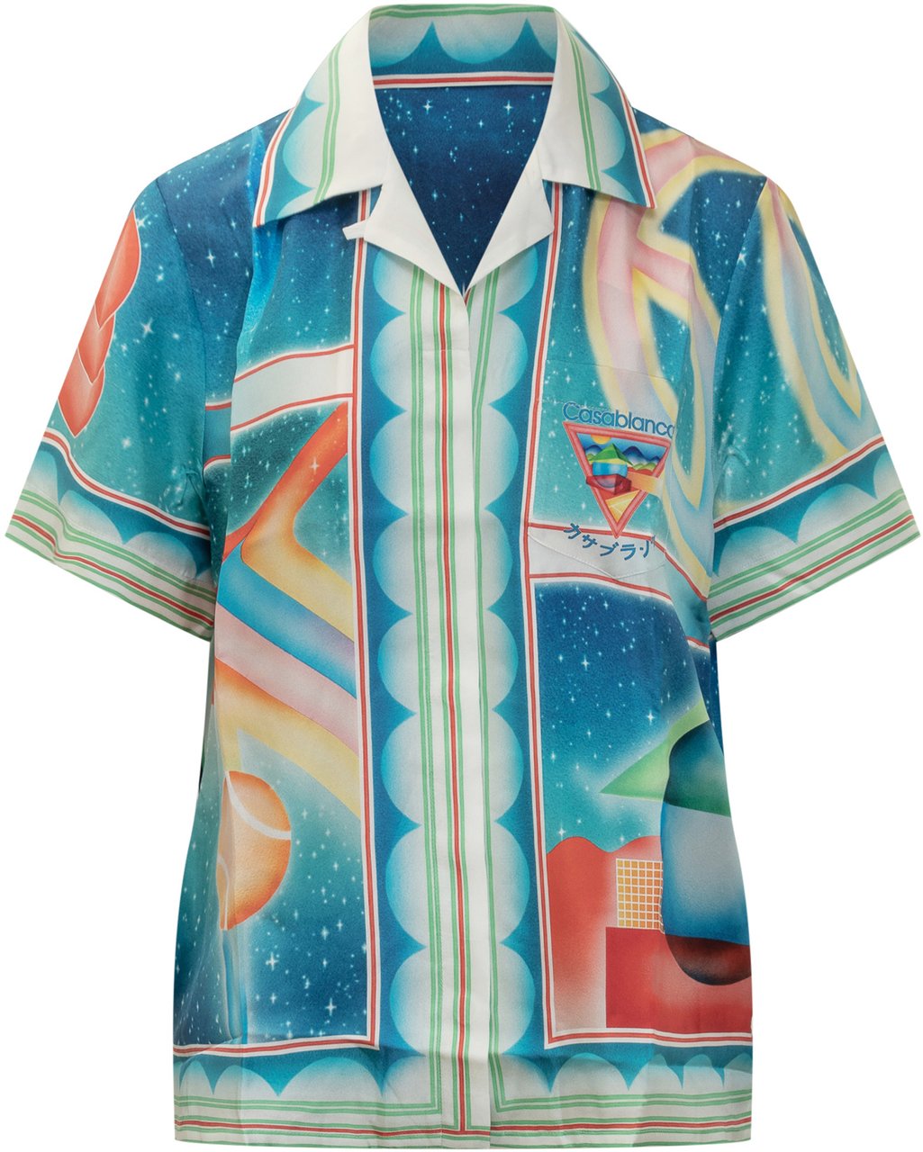 Casablanca Casablanca Camicia in Seta con Stampa Divers