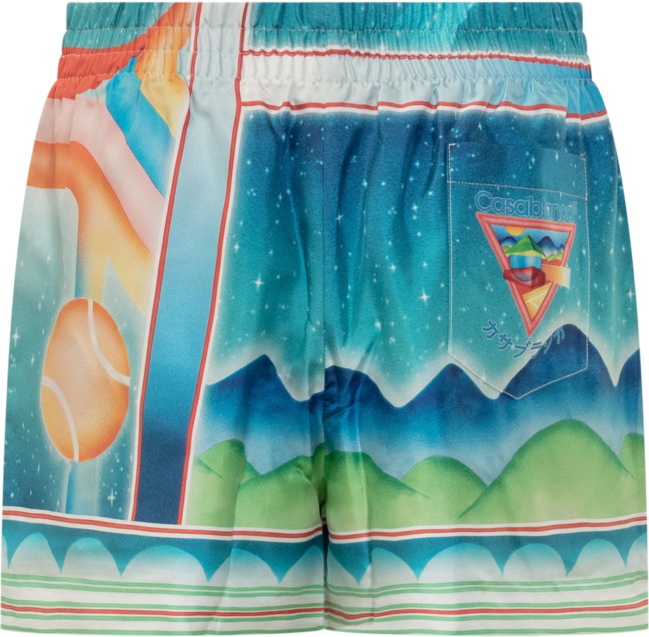 Casablanca Casablanca Shorts in Seta con Stampa Divers