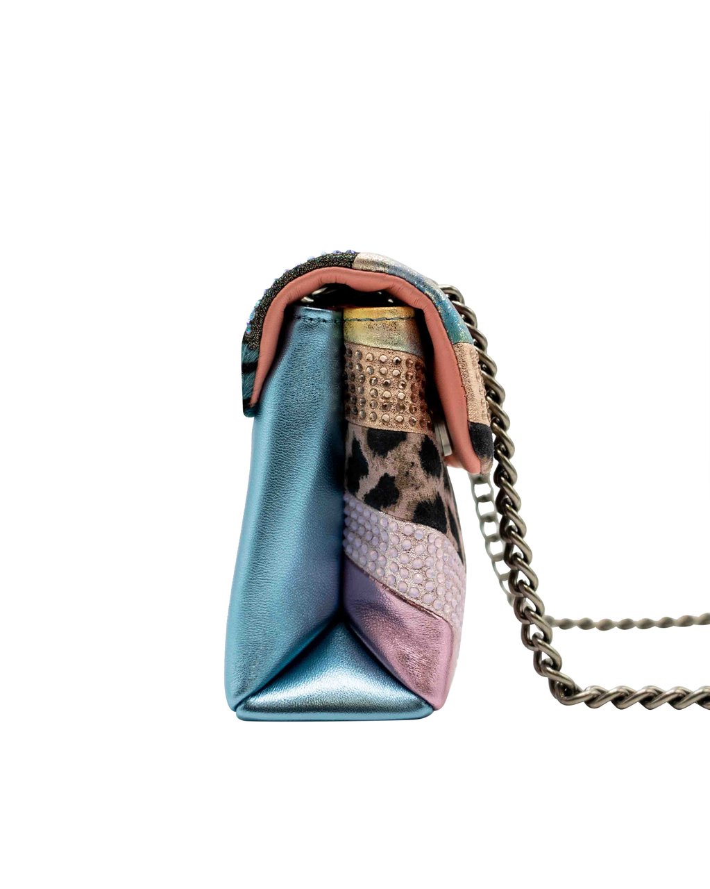 Kurt Geiger London Mini Kensington Tas Pink Combo Leather Roze