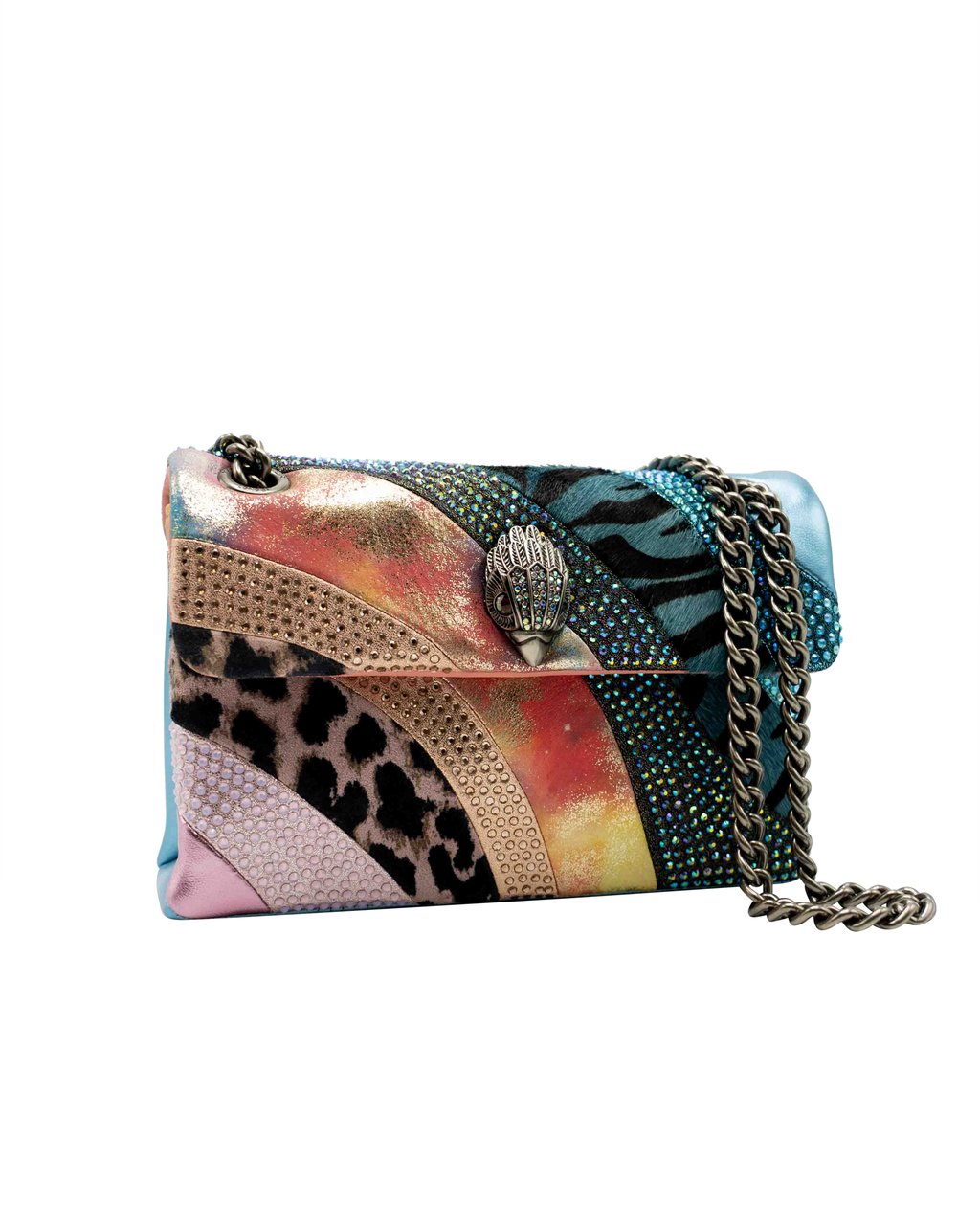 Kurt Geiger London Mini Kensington Tas Pink Combo Leather Roze