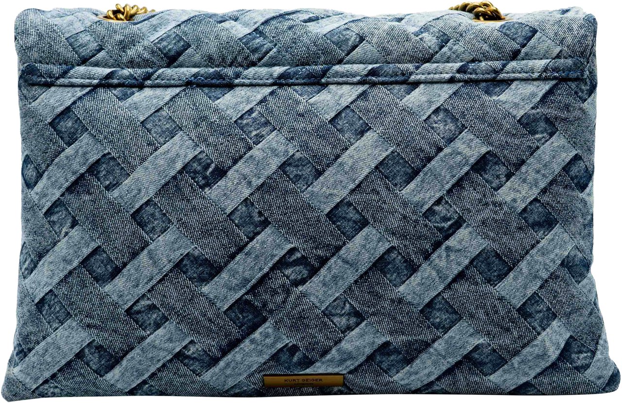Kurt Geiger London Kensington Soft Large Denim Tas Blauw