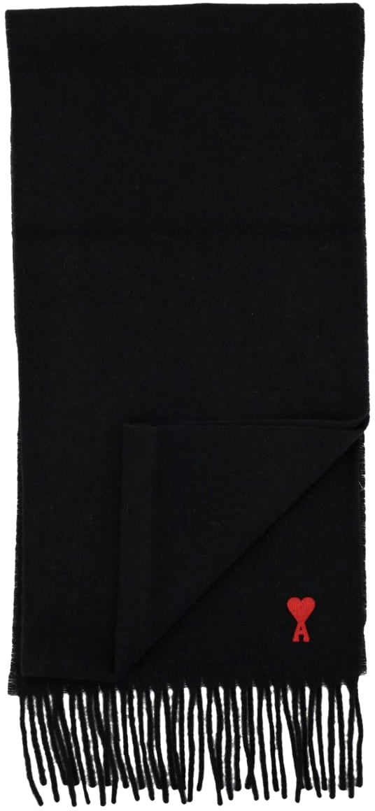 AMI Paris Adc Scarf Nero Zwart