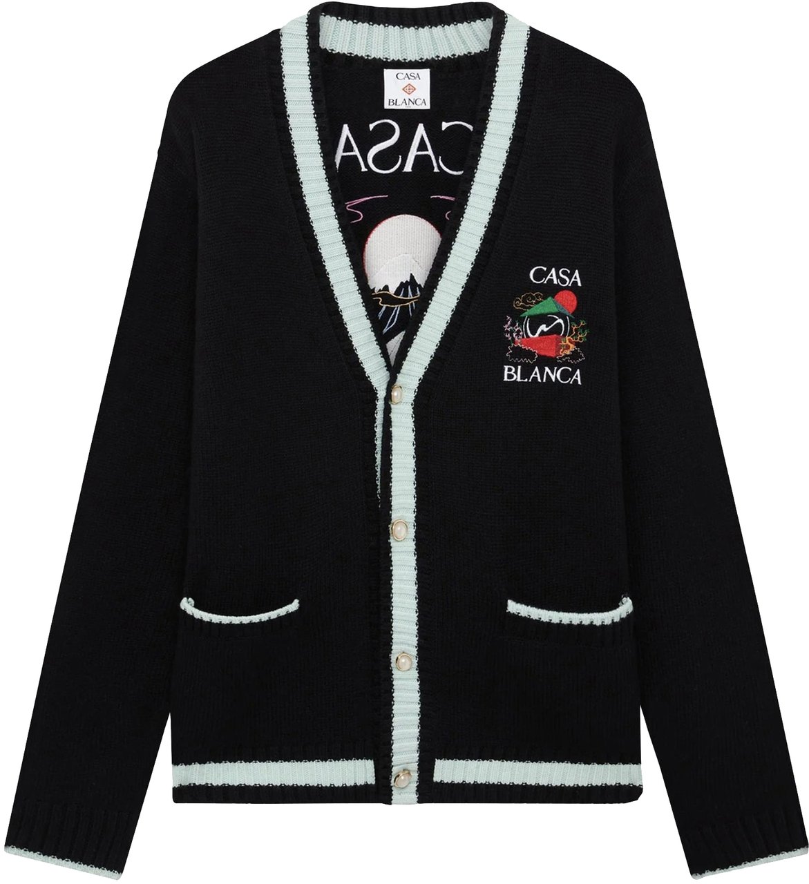 Casablanca gilet black logo Zwart