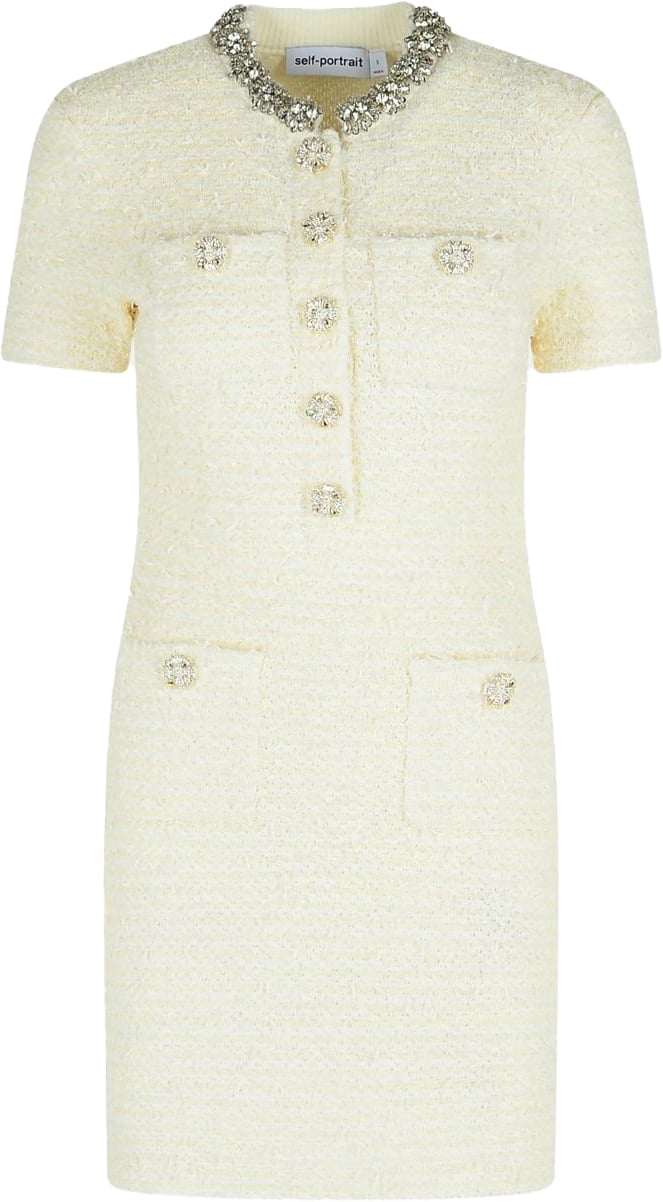 Self-Portrait dress cream Wit