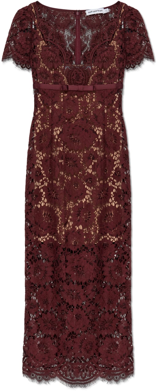 Self-Portrait dress burgundy Rood