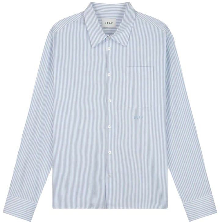 ØLÅF hemd streep wit blauw Blauw