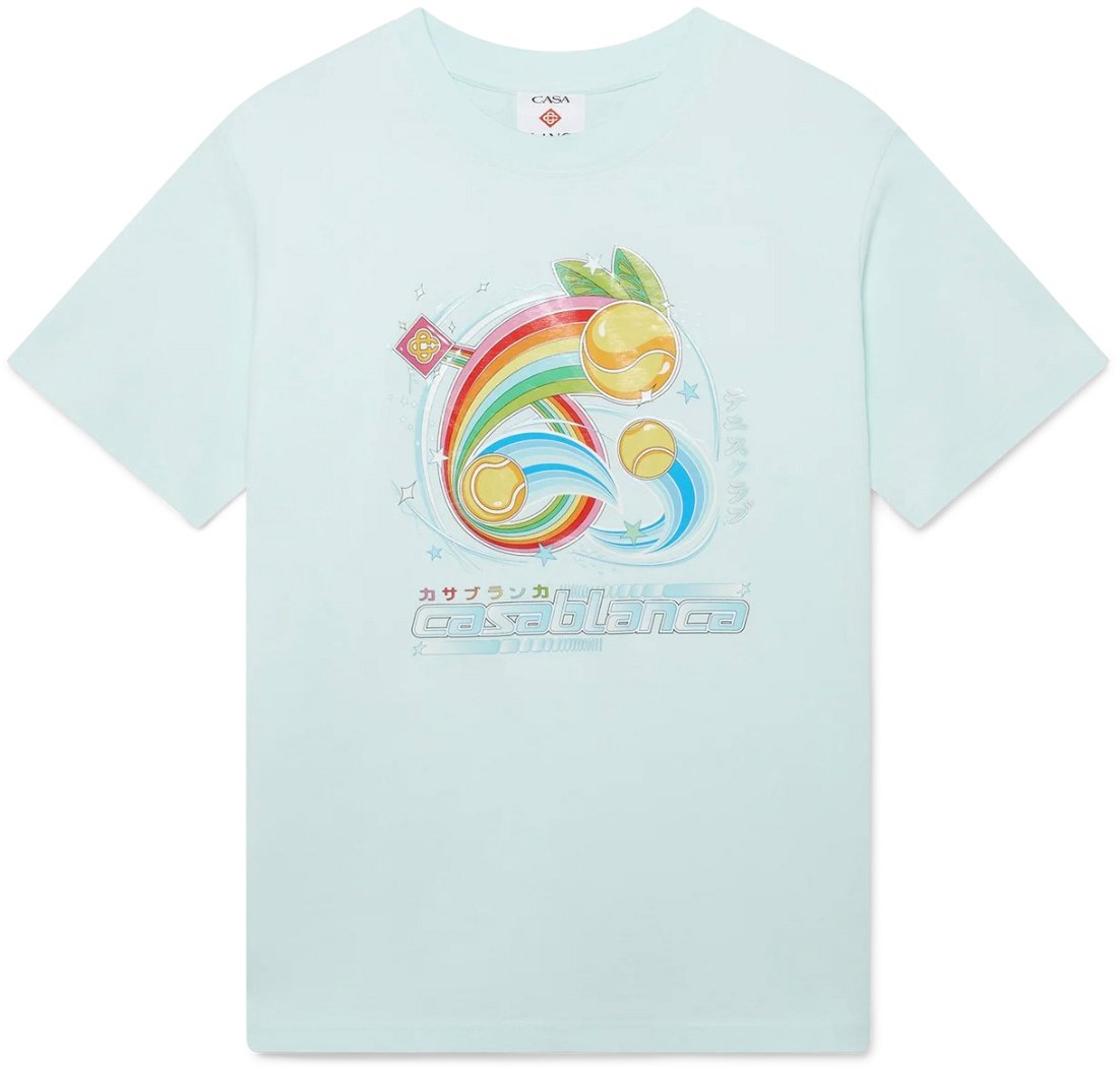 Casablanca T-shirt blue Blauw