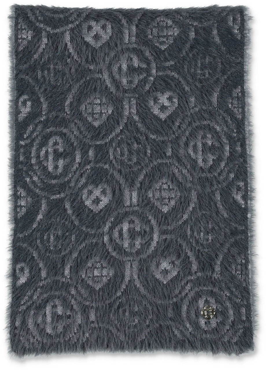 Casablanca fluffy sjaal grijs monogram Grijs