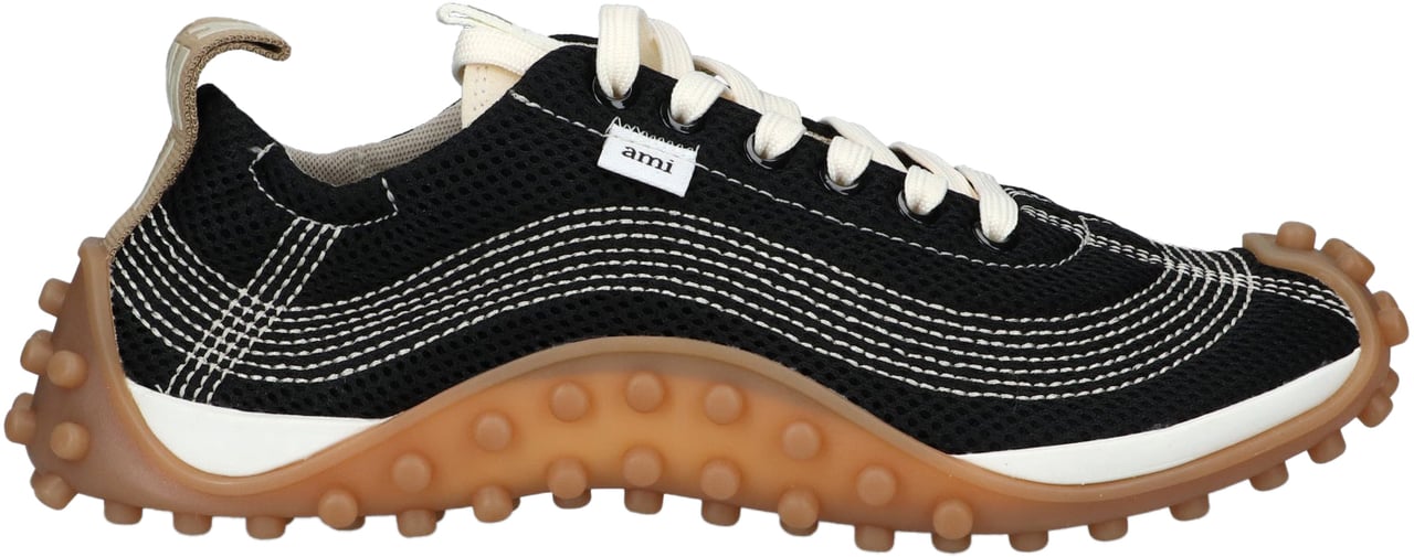 AMI Paris Ami Paris Sneakers Zwart Mesh Zwart
