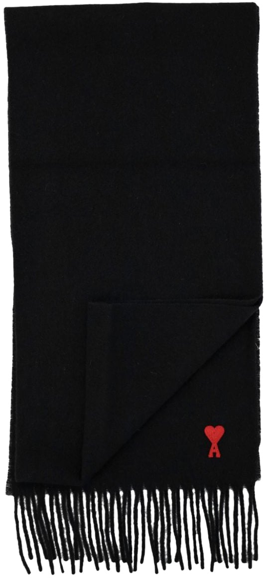 AMI Paris Adc Scarf Nero Zwart
